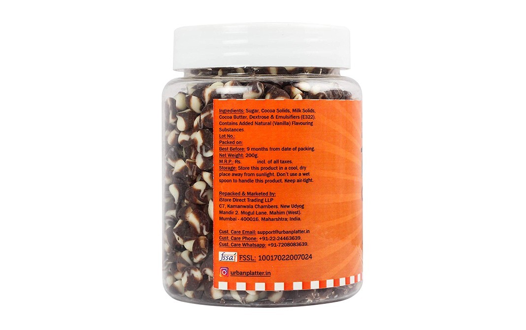 Urban Platter Twin Chocolate Chips    Plastic Jar  200 grams